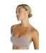 Womens/ladies Scoop Neck Bralette Mauve Adidas-2