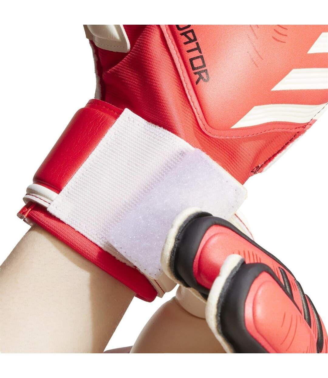 Unisex Adult Predator Match Fingersave Goalkeeper Gloves Red Black Adidas-3