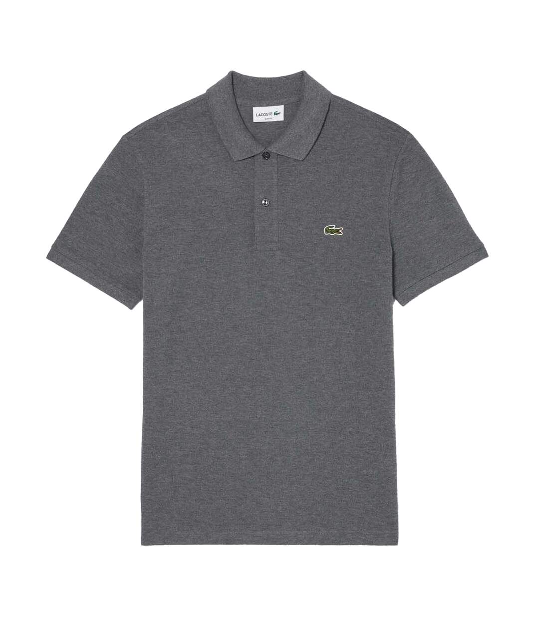 Mens Pique Slim Polo Shirt Grey Lacoste-1