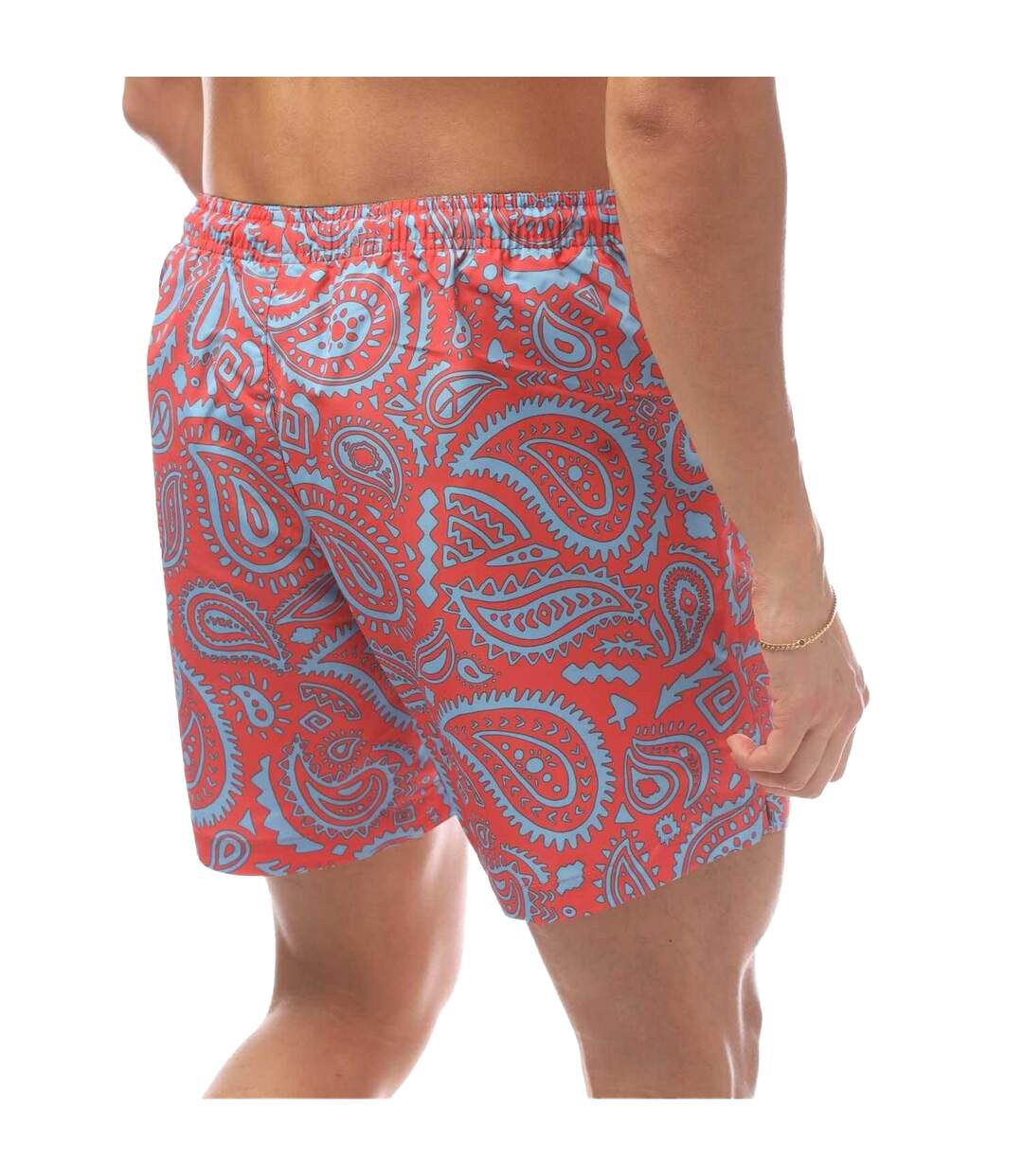 Short De Bain Homme Rouge Bleu Marcelo Burlon-2