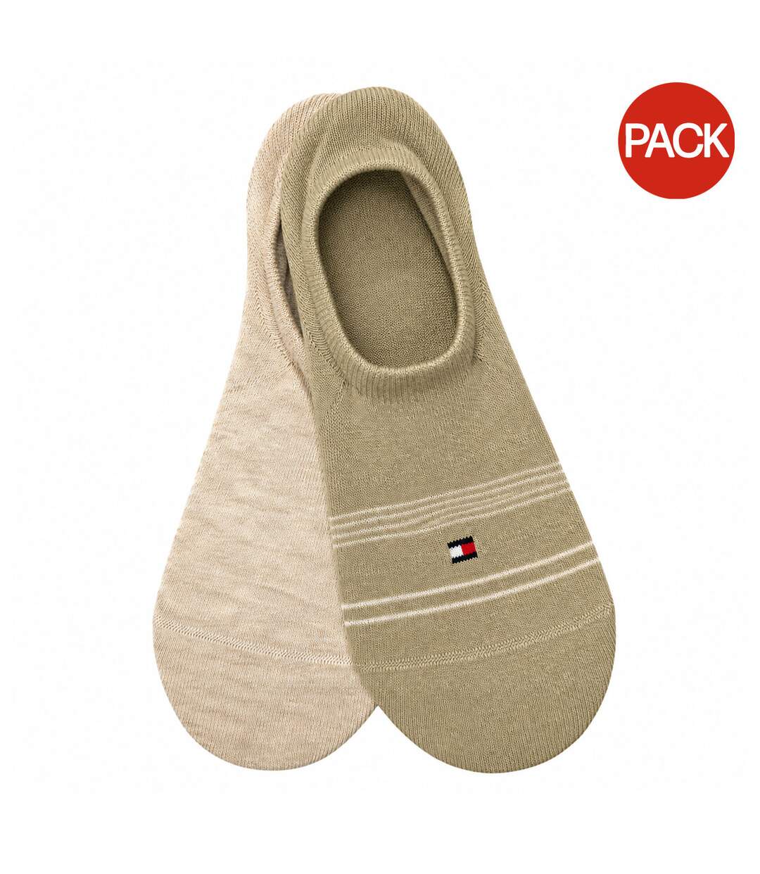 Socquettes Discrètes Motif/style Drapeau Homme Beige Clair Blanc Cassé Tommy Hilfiger-1