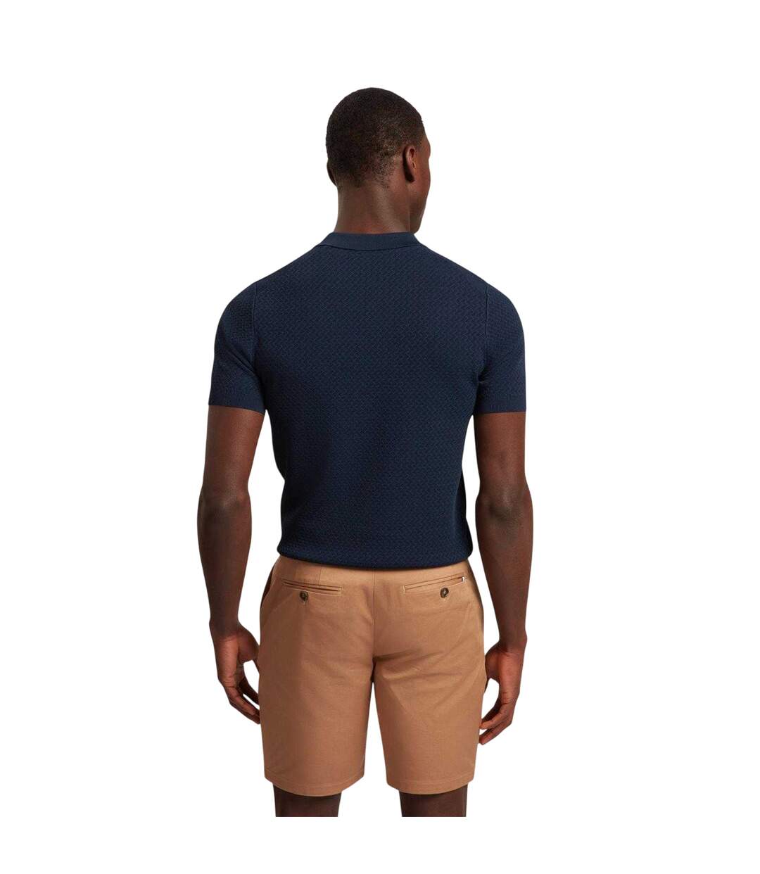 Polo Motif/style Zig-zag Homme Bleu Marine Ted Baker-3