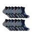 12 Pair Mens Black Low Cut Cycling Socks for Running, Gym & Sport-1