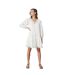 Robe Courte Motif/style Brodé Femme Blanc Cassé Velvet By Graham & Spencer-1
