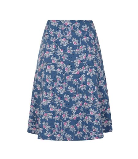 Jupe Mi-longue Motif/style Fleurs Sauvages Femme Bleu Rose Lazy Jacks