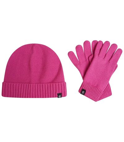 Dare 2B Womens/Ladies Necessity Hat And Gloves Set (Raspberry Rose) (One Size)
