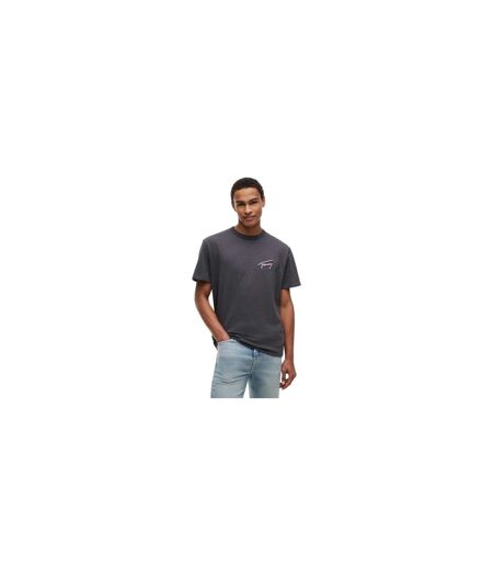 T-shirt Motif/style Signature Homme Noir Délavé Tommy Jeans