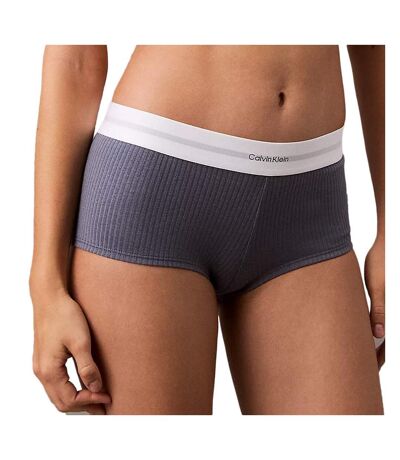 Shorty gris/blanc femme calvin klein jeans boyshort - xs