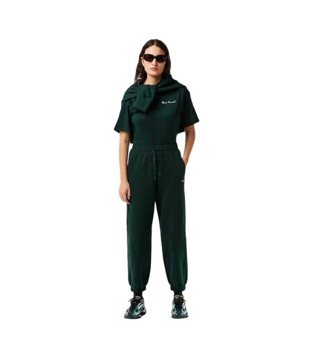 Womens/ladies Fleece Joggers Green Lacoste