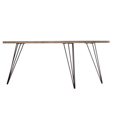Table basse design industriel Neile - L. 112 x H. 40 cm - Noir
