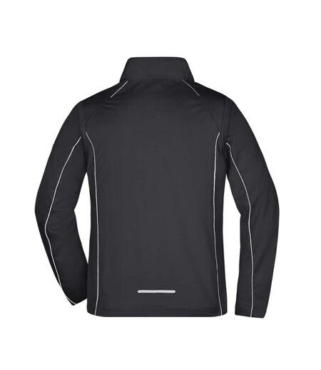Veste Softshell Homme Noir Argenté James And Nicholson