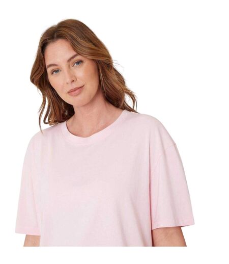 Ensemble De Pyjama Court Motif/style À Rayures Femme Rose Miso