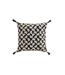 Coussin Déco à Pompons Tosane 45x45cm Noir-1