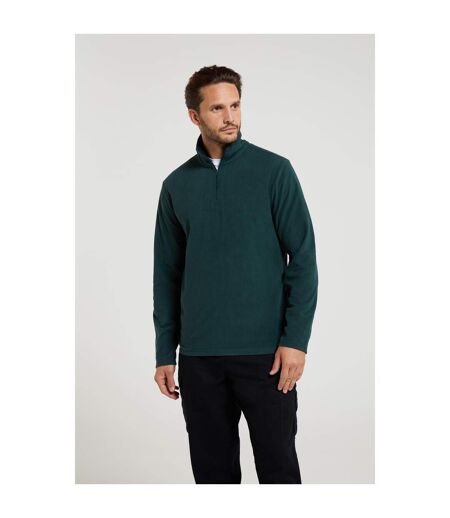 Mens camber ii half zip fleece top dark green Mountain Warehouse