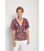 T-shirt court ample finition macramé-1