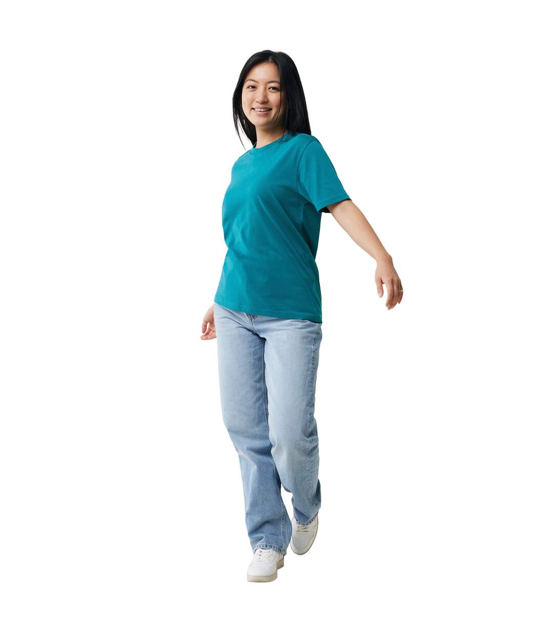 Unisex adult sierra recycled cotton lightweight t-shirt verdigris Iqoniq-3