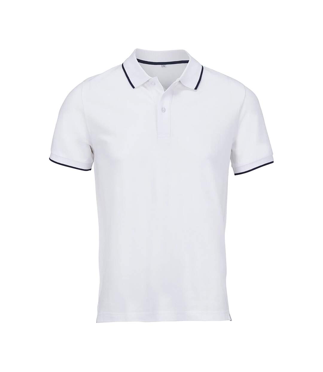 Polo Palermo Adulte Blanc Bleu Marine Français SOLS-1