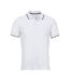 Polo Palermo Adulte Blanc Bleu Marine Français SOLS-1