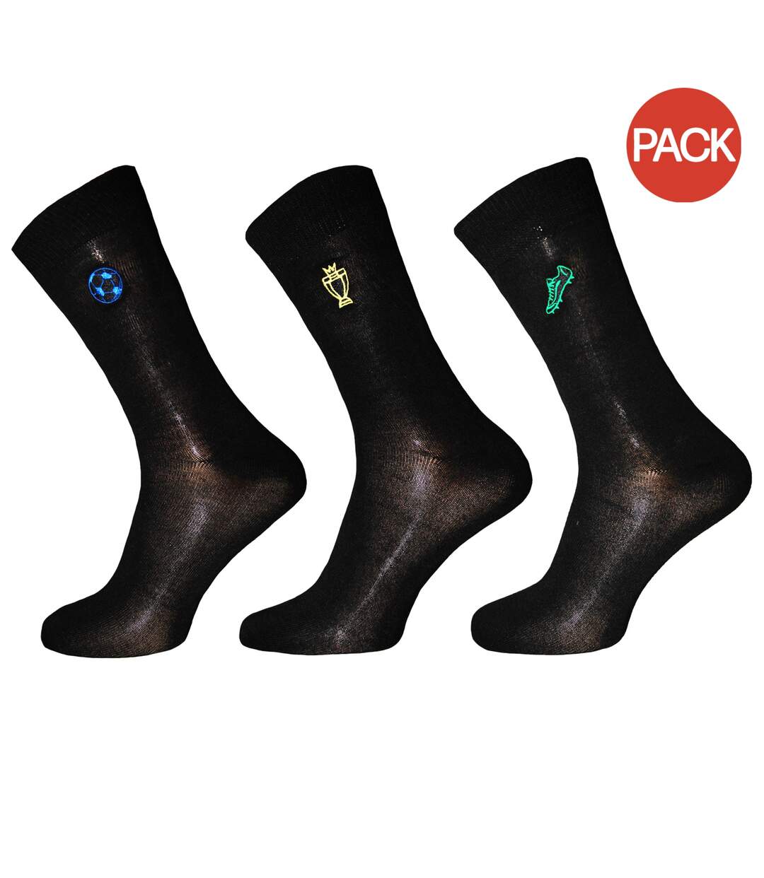 Pack of 3  Mens bamboo socks  black Pandastick-1