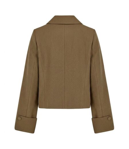 Womens/ladies Plain Relaxed Fit Jacket Olive Odd Muse