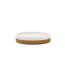 Porte savon Hamilton effet pierre et acacia - Blanc-1