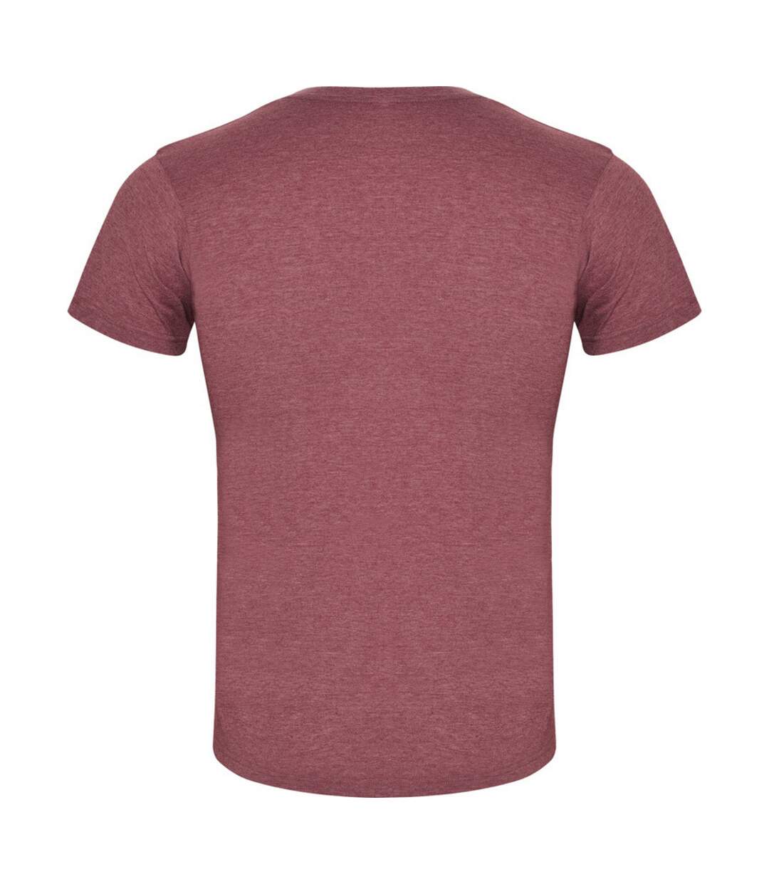 Mens fox heather short-sleeved t-shirt garnet Roly-2
