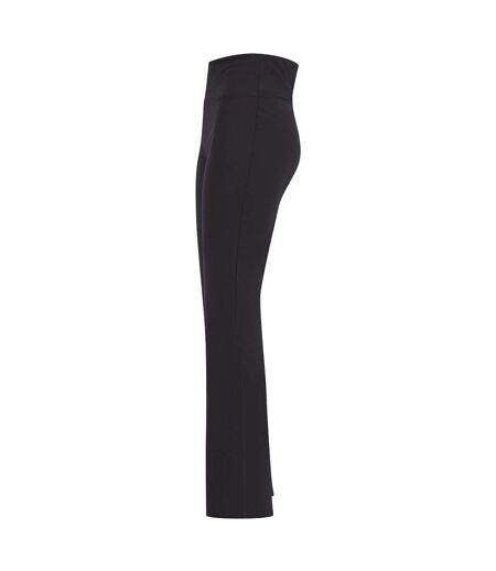 Womens/ladies flared leggings black SF