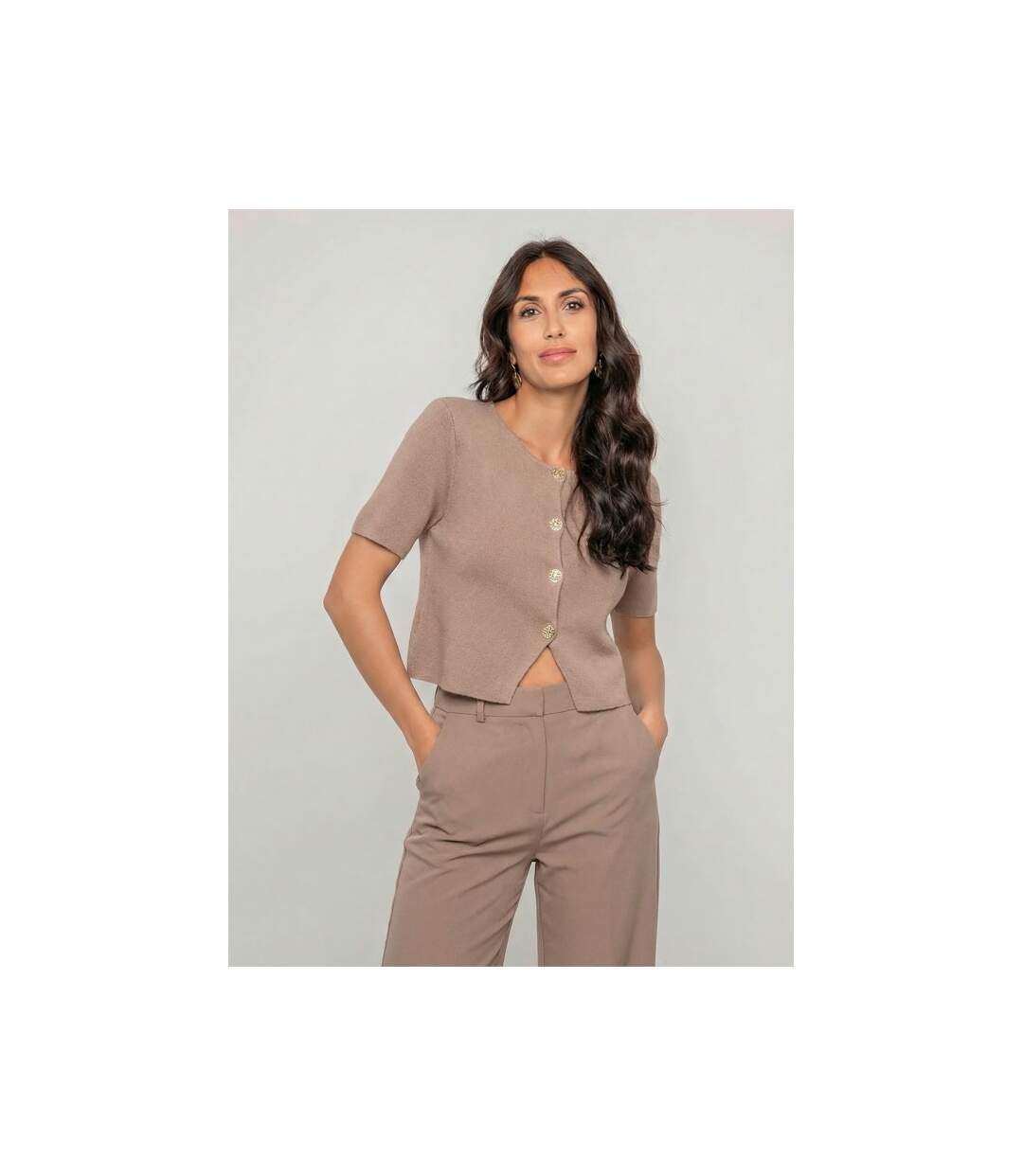 Gilet maille manches courtes KODALIE - Dona X Lisa-1