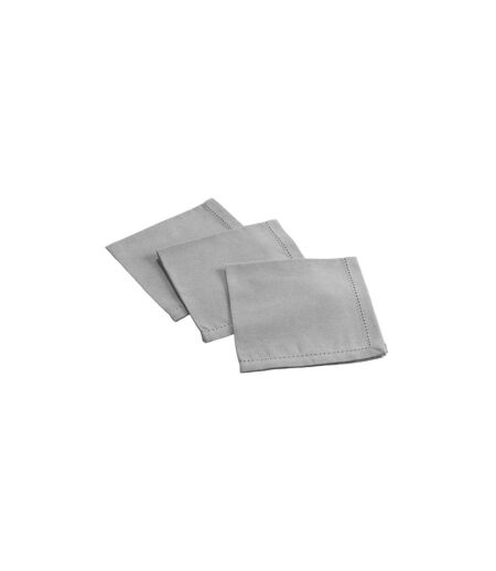 Lot de 3 Serviettes de Table Charline 40x40cm Gris