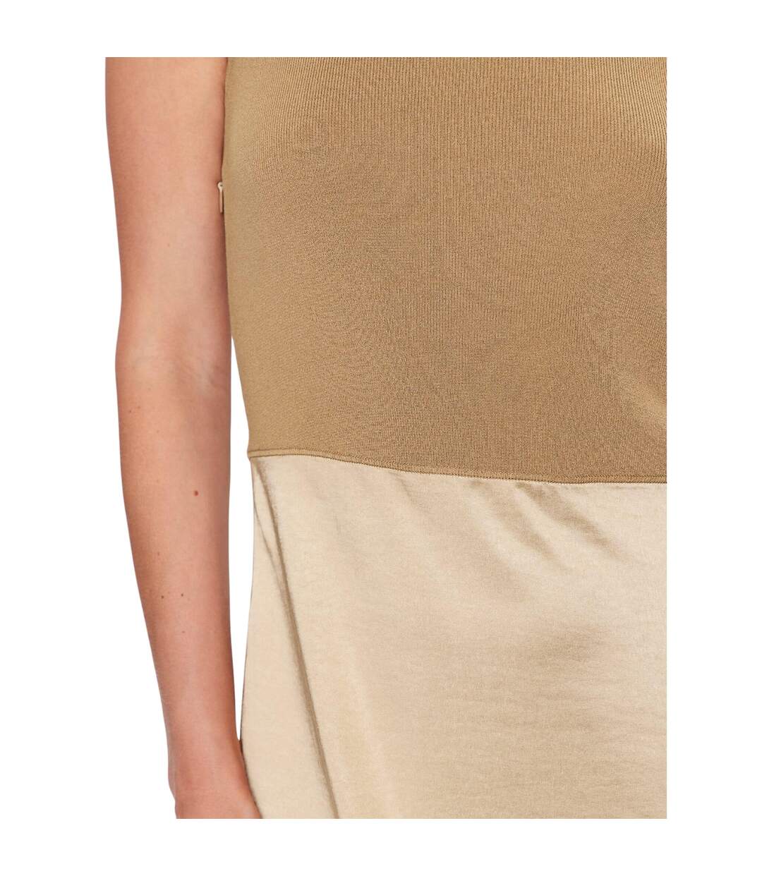 Womens/ladies Flaurelia Knitted Dress Beige Boss-2