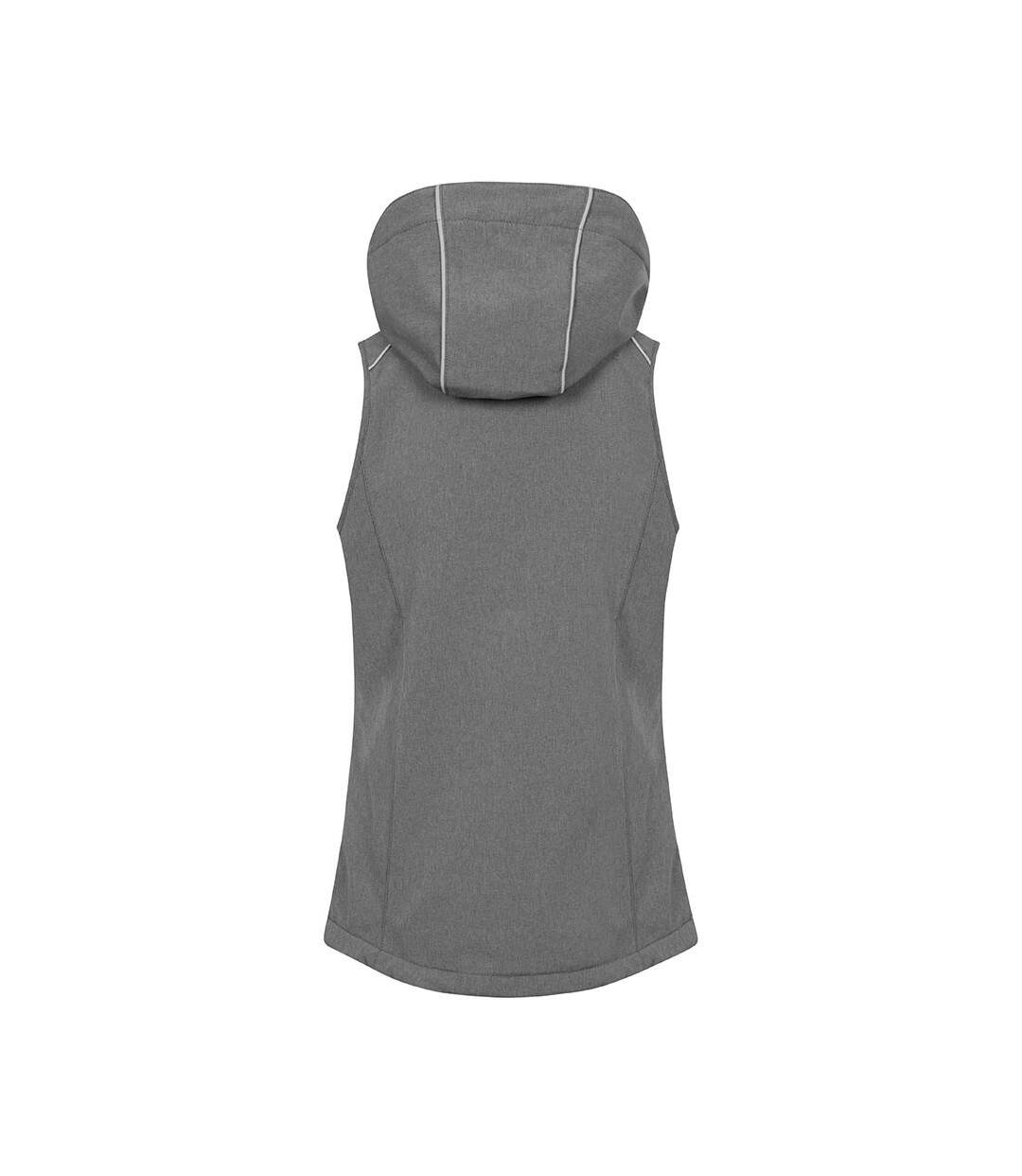 Veste Sans Manches Femme Gris Chiné Promodoro-2