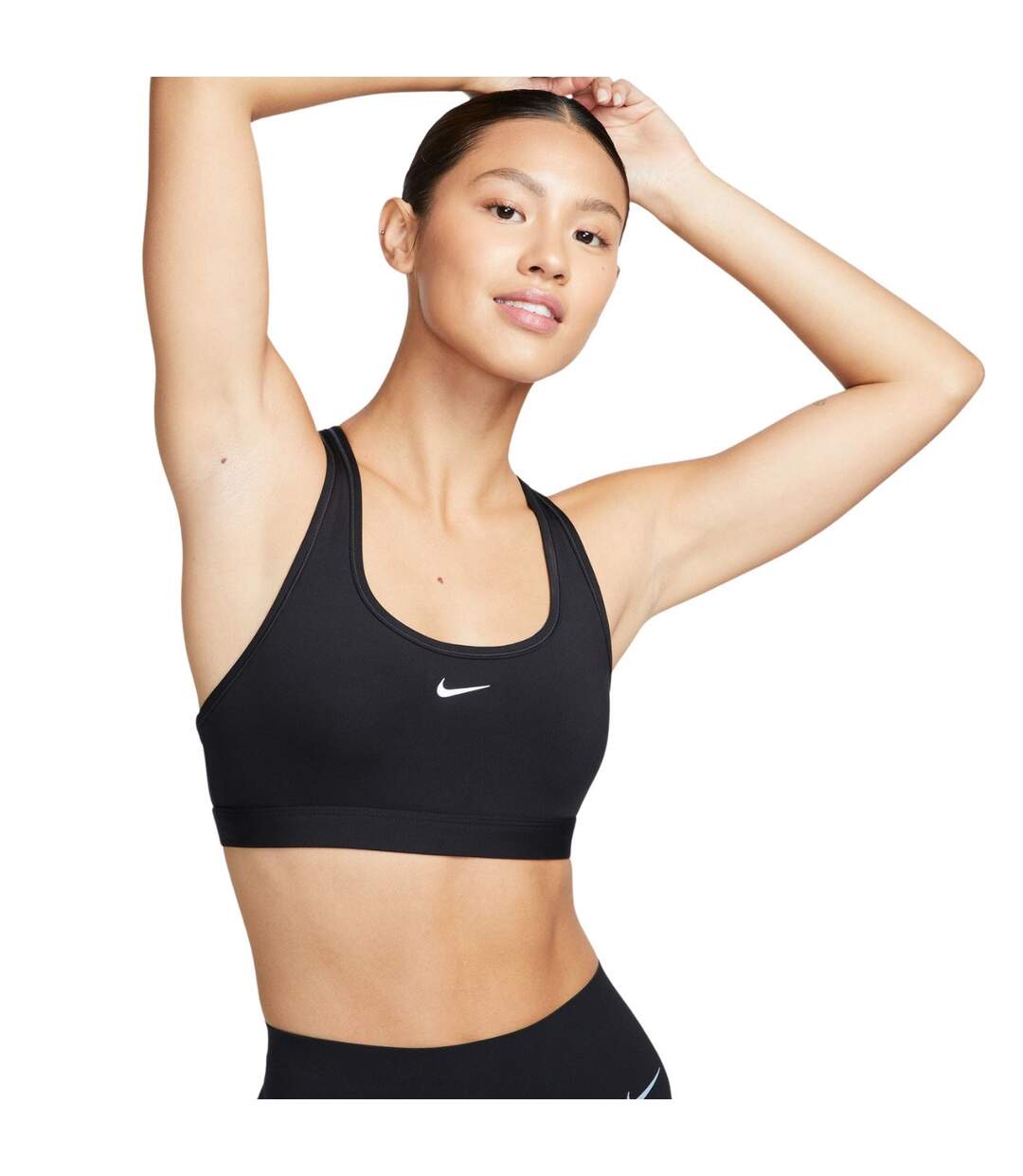 Womens/ladies Swoosh Light Support Sports Bra Black Nike-1