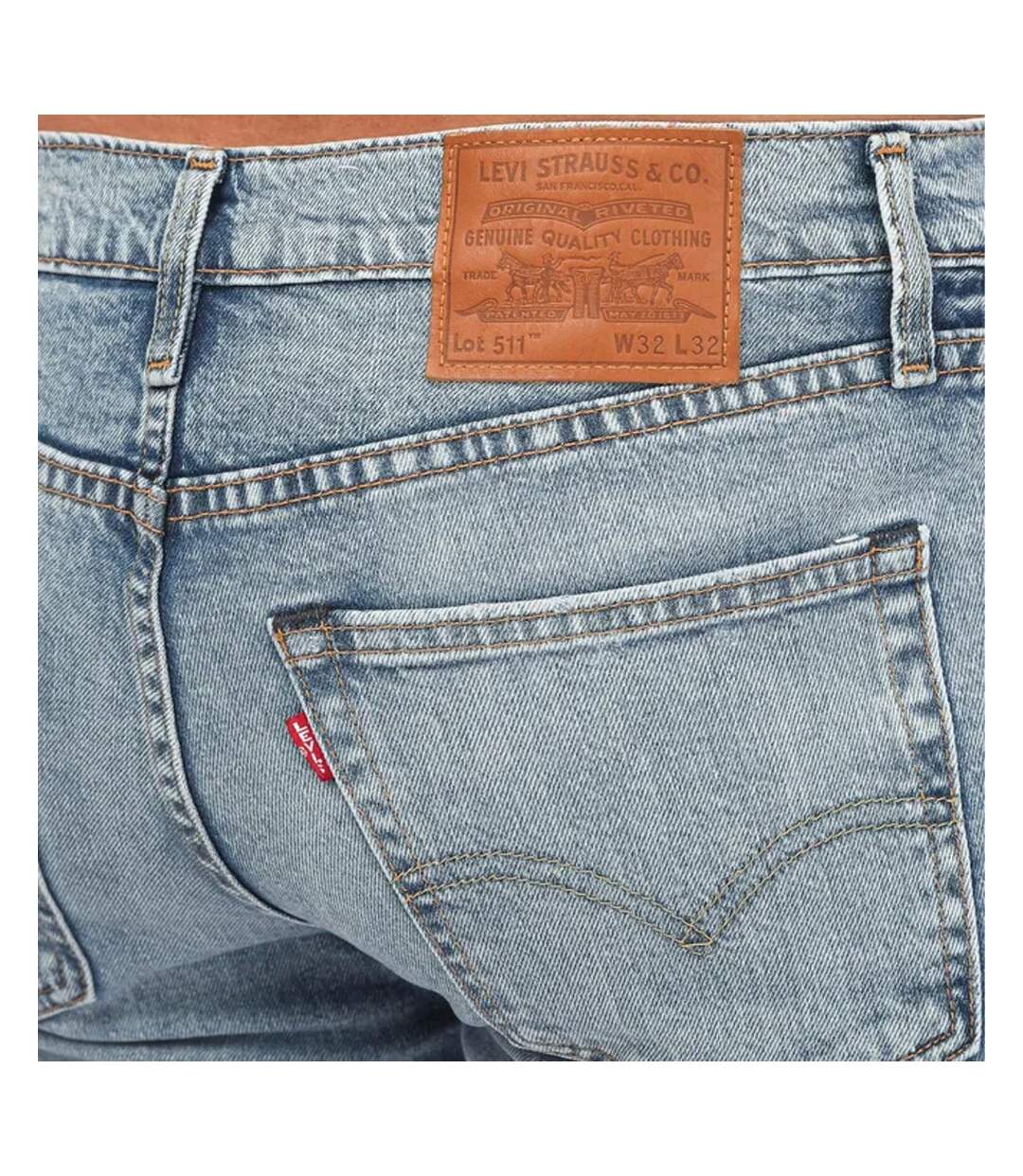 Jean thrifted casual homme bleu Levis-3