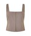 Womens/ladies Pinstripe Square Neck Sleeveless Blouse Taupe Jack Wills-1