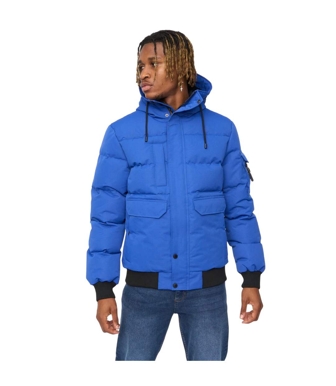 Blouson Aviateur Wakaday Homme Bleu Kings Will Dream-2