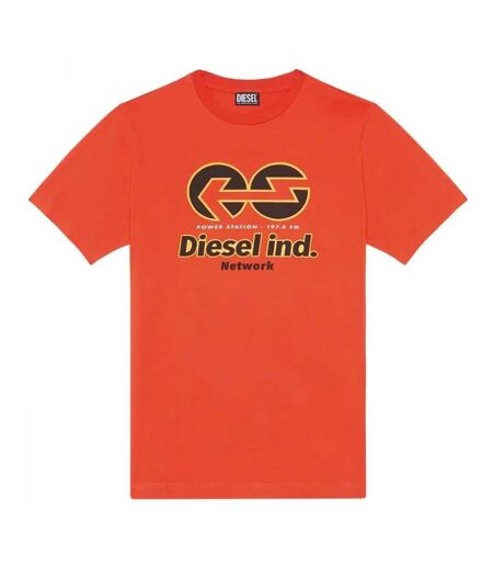 T-shirt Motif/style Logo Power Station Adulte Orange Noir Diesel