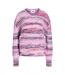 Womens/ladies Space Dye Textured Knit Pullover Purple Rose JJXX-2