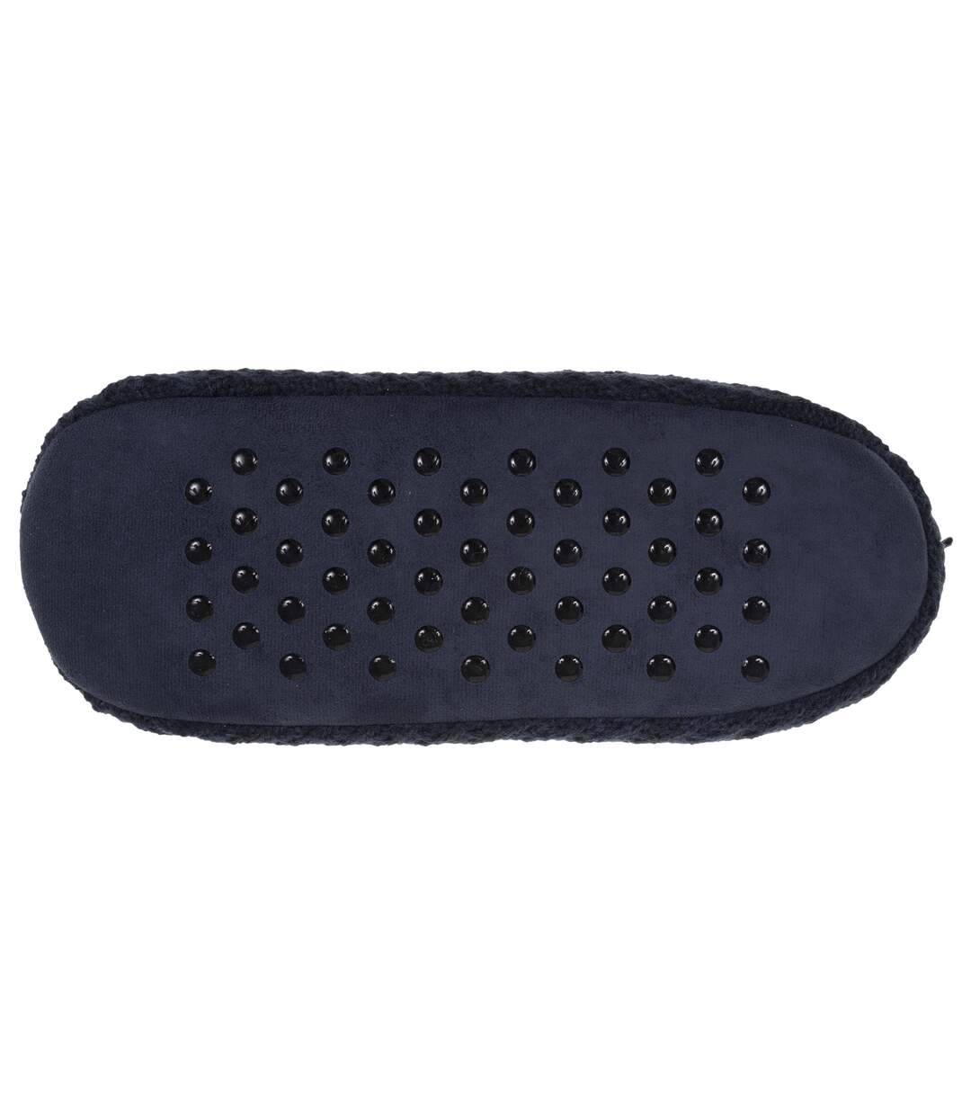 Isotoner Chaussettes d'intérieur homme maille torsadée, picots antidérapants-4