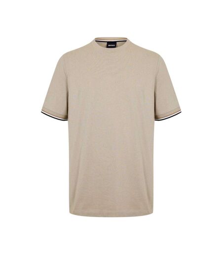 Mens Hbb Thompson 04 Premium Cotton Regular T-shirt Beige Boss