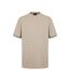 Mens Hbb Thompson 04 Premium Cotton Regular T-shirt Beige Boss-1