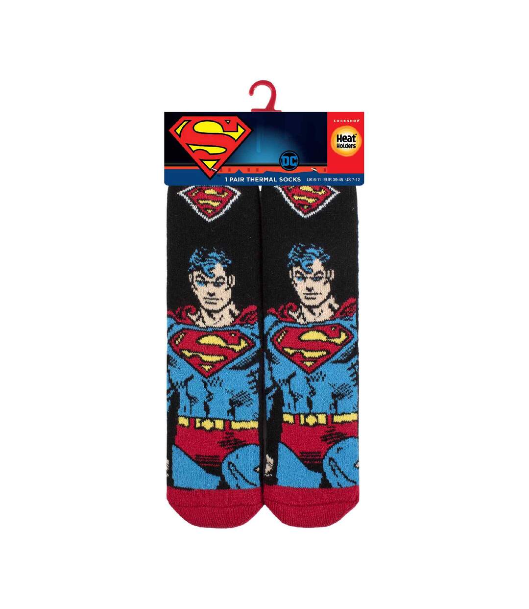 Heat Holders Lite - 1 Paire Chaussettes Superman Homme Fantaisie Thermiques-2