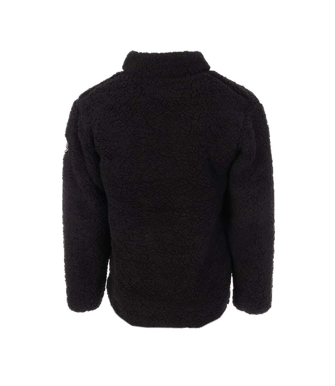 Veste sherpa noir homme paname brothers full zip-2