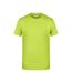 T-shirt Basic Homme Jaune Fluo James And Nicholson-1