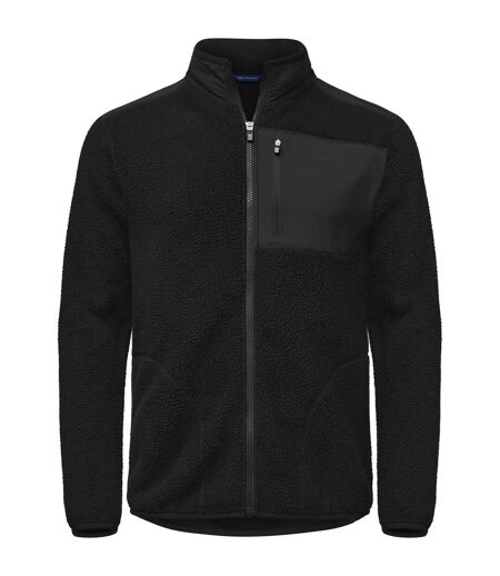 Mens Cascade Sherpa Fleece Jacket Black Cutter & Buck