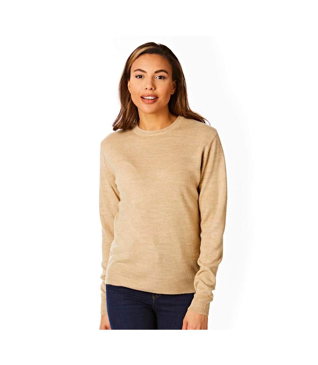 Pull femme beige chameau Light And Shade