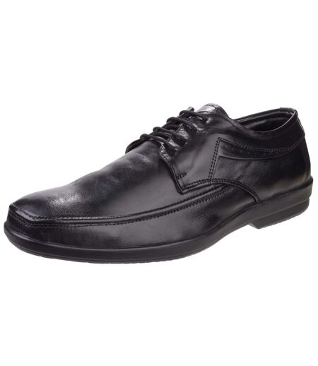 Fleet & Foster Mens Dave Apron Toe Oxford Formal Shoes (Black) - UTFS4181