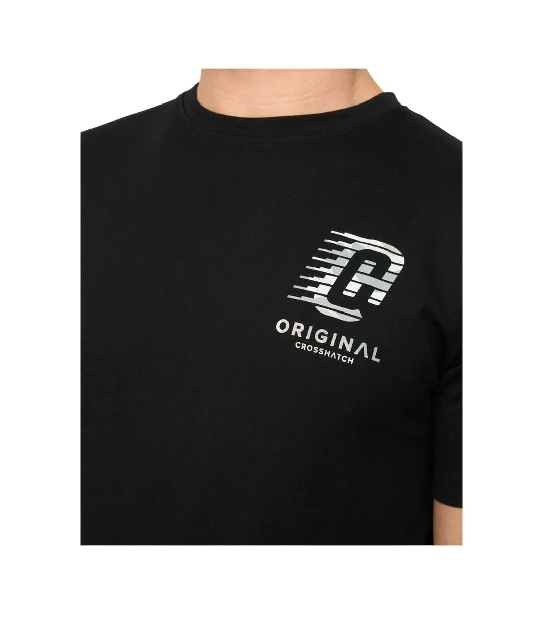 Mens Winchamp T-shirt Black Crosshatch-4