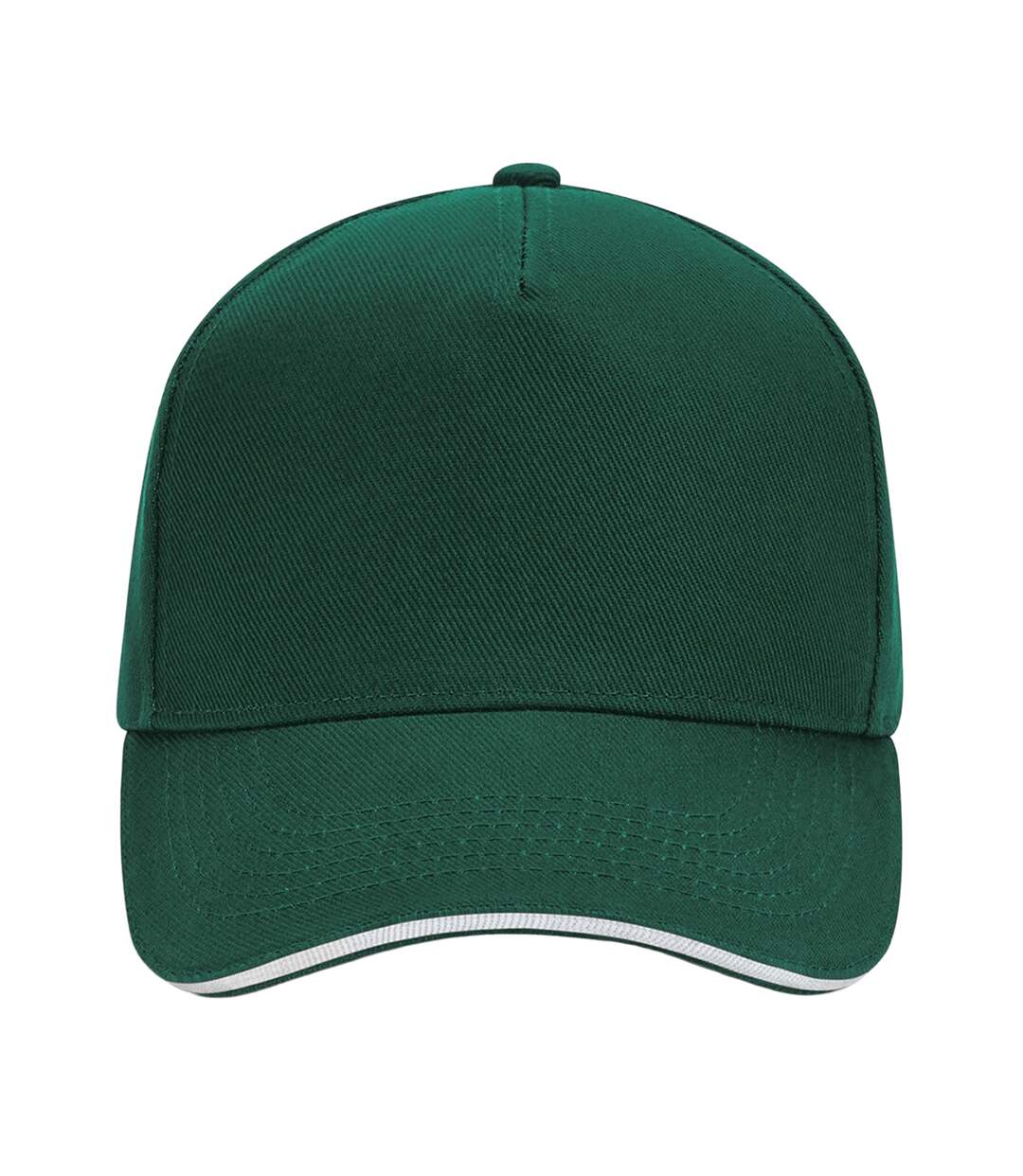 Casquette 100% Coton Adulte Unisexe Vert Bouteille Blanc Beechfield-3