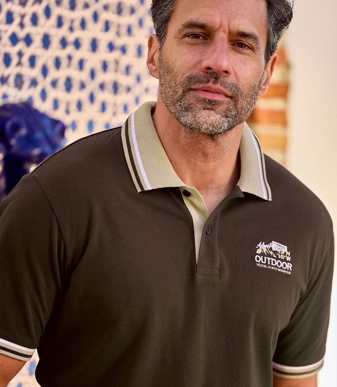 Men's White Tropical Piqué Polo Shirt | Atlas For Men
