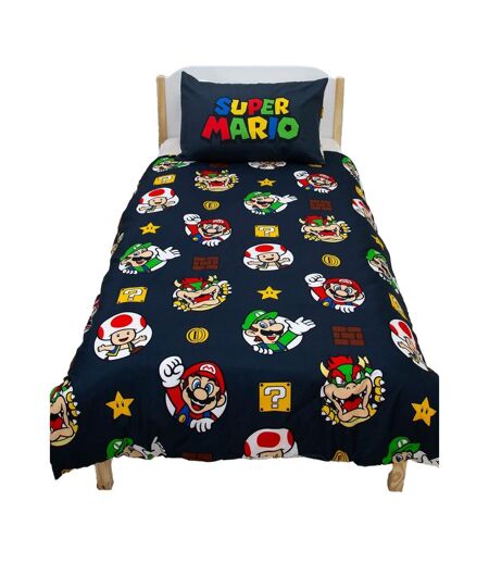 Single Duvet Cover Set Multicoloured Super Mario